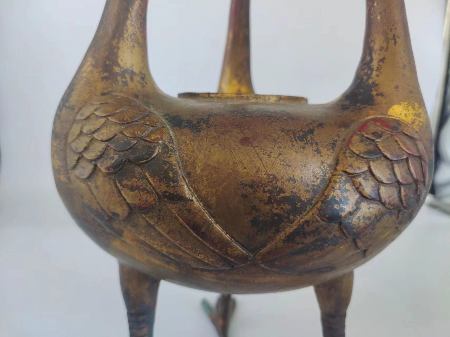 康熙鎏金三鹤香薰炉